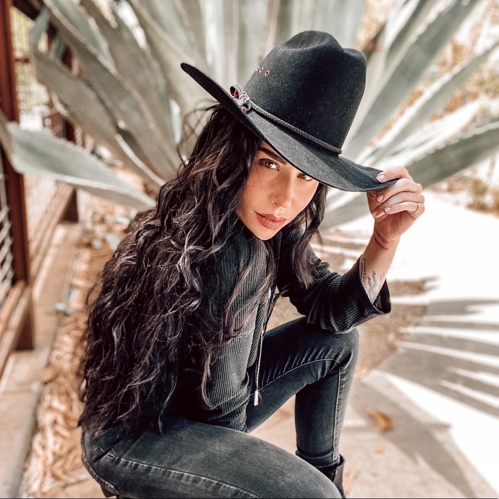 *RARE* Vintage Stetson 4X Beaver Cowboy Hat Black